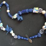 Ketting, kralen, blauw