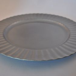 Bord, grijs, kunststof, decoratieschaal