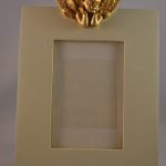 Fotolijstje, met goudkleurig met engeltje, brocante