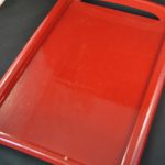 Dienblad, hout, rood