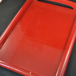 Dienblad, hout, rood