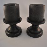 kaarsenstandaards, 2 stuks, hout