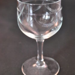 Gegraveerde glas, 1 stuk, oud glas