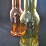 Gekleurde flessen, 2 stuks, decoratie