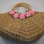 Tas, riet met bloem