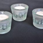 Waxinelichthouders uit 2000, 3 stuks, glas