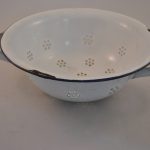 Zeef, wit, emaille, vintage