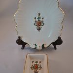 Schaal en asbak, Marjon Flora keramiek Gouda, Porselein, vintage