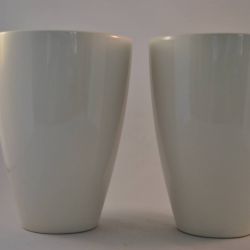 Bloempot, 2 stuks, wit