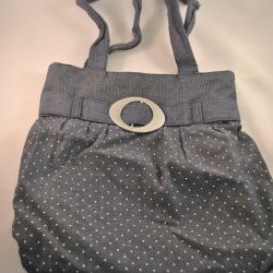 Tas, stof met stippels, metalen gesp