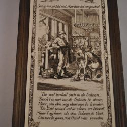 Wandtegel "schoenmaker"