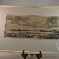 Ets, gezicht op Burgh-Haamstede, 1e druk, 1967