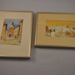 2 aquarellen "Lublin"