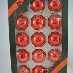 15 kerstballen, rood