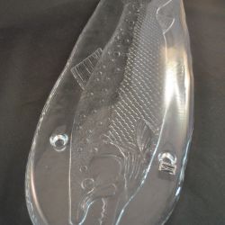 glazen serveer-/presenteerschaal (vis), Euroglas Design Handmade