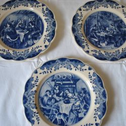 3 wandborden (Delft, "Regina")