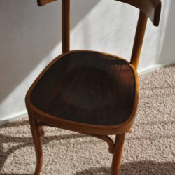 Stoel, hout, vintage, cafemodel