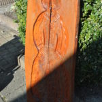 Koekplank, houten mal, antiek, groot model