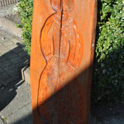 Koekplank, houten mal, antiek, groot model