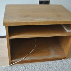 Tafeltje met uitschuifbare plank, hout