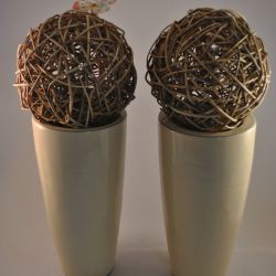 Vazen met decoratie - 2 stuks