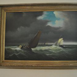 Schilderij: zeegezicht, ongesigneerd