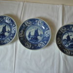 3 wandborden (Delfts)