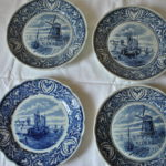 4 wandborden (Delfts)