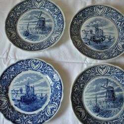 4 wandborden (Delfts)