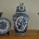 Kaststel + bord, Delftsblauw