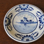Wandbordje "Noordwijkerhout", Delftsblauw