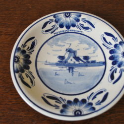 Wandbordje "Noordwijkerhout", Delftsblauw