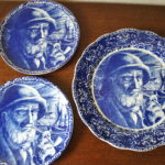 3 wandborden "Visserman" van Boch Frères, La louvière Belgium