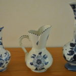 3 Delfstblauwe vaasjes