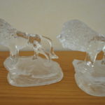 2 leeuwen, glas