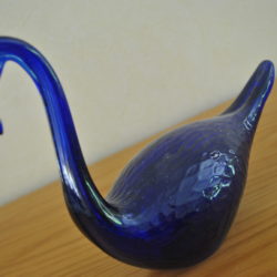 Zwaan, blauw glas