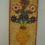 collage: vaas met bloemen