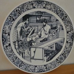 Wandbord, Delftsblauw, Koelmeubelindustrie Apeldoorn