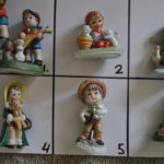 Verzameling miniatuur beeldjes (A 1 t/m 6)