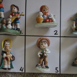 Verzameling miniatuur beeldjes (A 1 t/m 6)