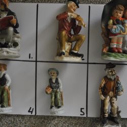 Verzameling miniatuur beeldjes (B 1 t/m 6)