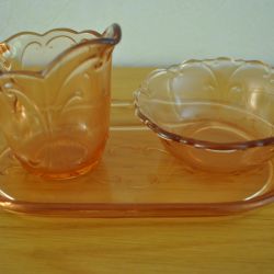 Glasstel (kommetje, kannetje, schaaltje)