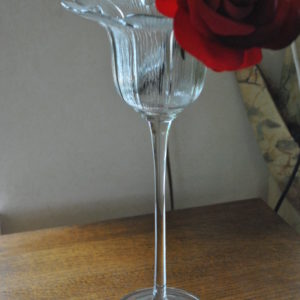 Glas in de vorm van een bloem