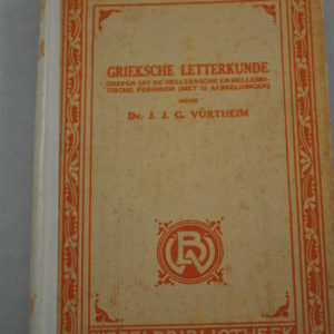 Dr. J.J.G. Vürtheim: Grieksche Letterkunde