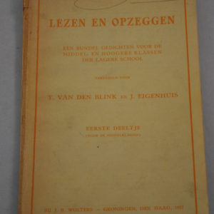 T. v.d.Blink/J. Eigenhuis: Lezen en opzeggen, I