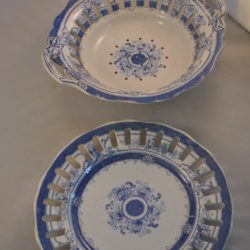 Fruitschaal met onderbord (decor: Damascus)
