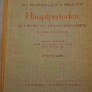 Bouwman/Verdenius: Hauptperioden der Deutschen literaturgeschichte