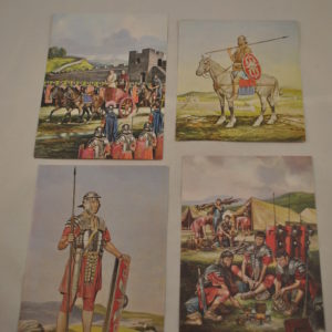 4 Kaarten "Romeinen in Engeland"