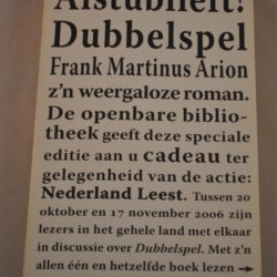 Frank Martinus Arion: Dubbelspel