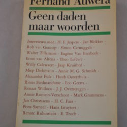 Fernand Auwera: Geen daden maar woorden